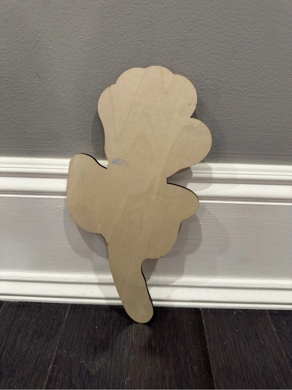NWOT CUSTOM MADE 11” in Infant Toddler Handprint Wooden Flower Gift Keepsake